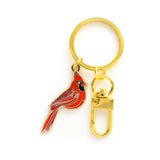 Red Cardinal Hard Enamel Keychain & Bag Charm