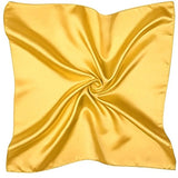 Silky Satin Square Scarf - Golden Yellow