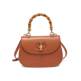 Allison Bamboo Top Handle Crossbody Tan