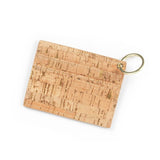 Cork Wallet Keychain ID Card Holder