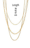 18K Gold Stainless Steel Tarnish Free Layered Necklace