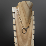 Snaffle Bit Necklace | Two-Tone Gold & Silver | Stainless Steel