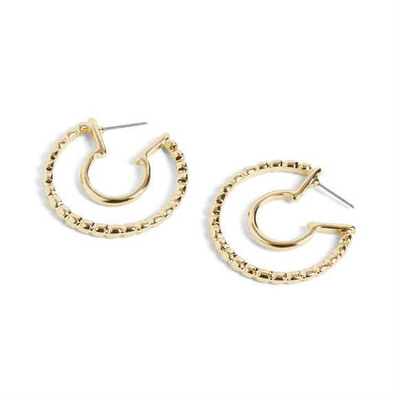 Gold Cool Hoop Earrings