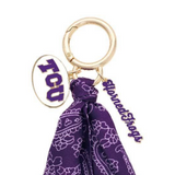 TCU Horned Frogs Logo Bandana Bag Charm Keychain