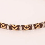 Tombstone Brown Leather Hat Band
