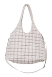 Sand Quilted Puffer Tote Bag