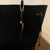 Heart And Beads Keyring Bag Charm