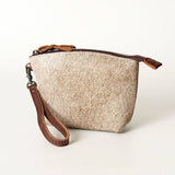Hair-on-Hide Leather Zip Coin Purse ADBG443