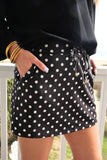After Dark Polka Dot Skort | Black | Sizes S–3XL