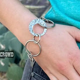 Western Layering Blackjack Circle Link Bracelet