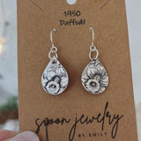 Dainty Daffodil 1950 Teardrop Earrings