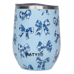 Chinoserie Coquette Bows Insulated Stainless Steel Wine Tumbler