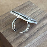 Silver Western King of Spade Cuff Ring