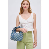 Paloma Woven Knotted Purse Crossbody Bag Denim Blue