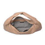 Victoria Woven Vegan Leather Hobo Bag | Natural