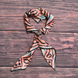 Bronc Rider Western Print Wild Rag Scarf | Mint & Blush | 36x36