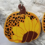 Fall Sunflower Pumpkin Earrings