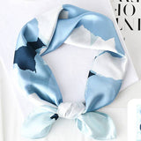 Colorful Dots Square Scarf Blue White