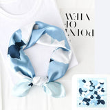 Colorful Dots Square Scarf Blue White