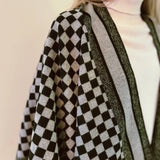 Checker Chic Ruana Wrap Shawl Black