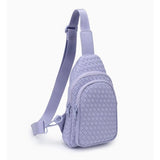 Beyond the Horizon Woven Neoprene Sling Backpack | Lilac Purple