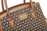 Brangio Italy Classic Charm Floral Print Satchel Black Gold