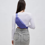 Aim High Woven Neoprene Belt Bag Fanny Pack Sling Bag Periwinkle