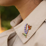 Lavender & Butterfly Enamel Pin