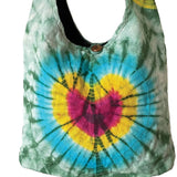 HeartTie Dye Cotton Handmade Crossbody Bag