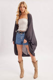 Boho Open Front Kimono Cardigan | Ash | S, M & L | C03259