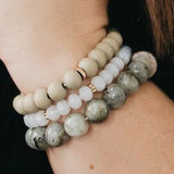 Triple Threat Natural Stone Bracelet Gray