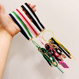 City Hip Jingle Wristlet Key Chain Bag Charm Pink Black White Gold