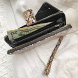 Rebecca & Rifka Snake Print Zip Wristlet Wallet