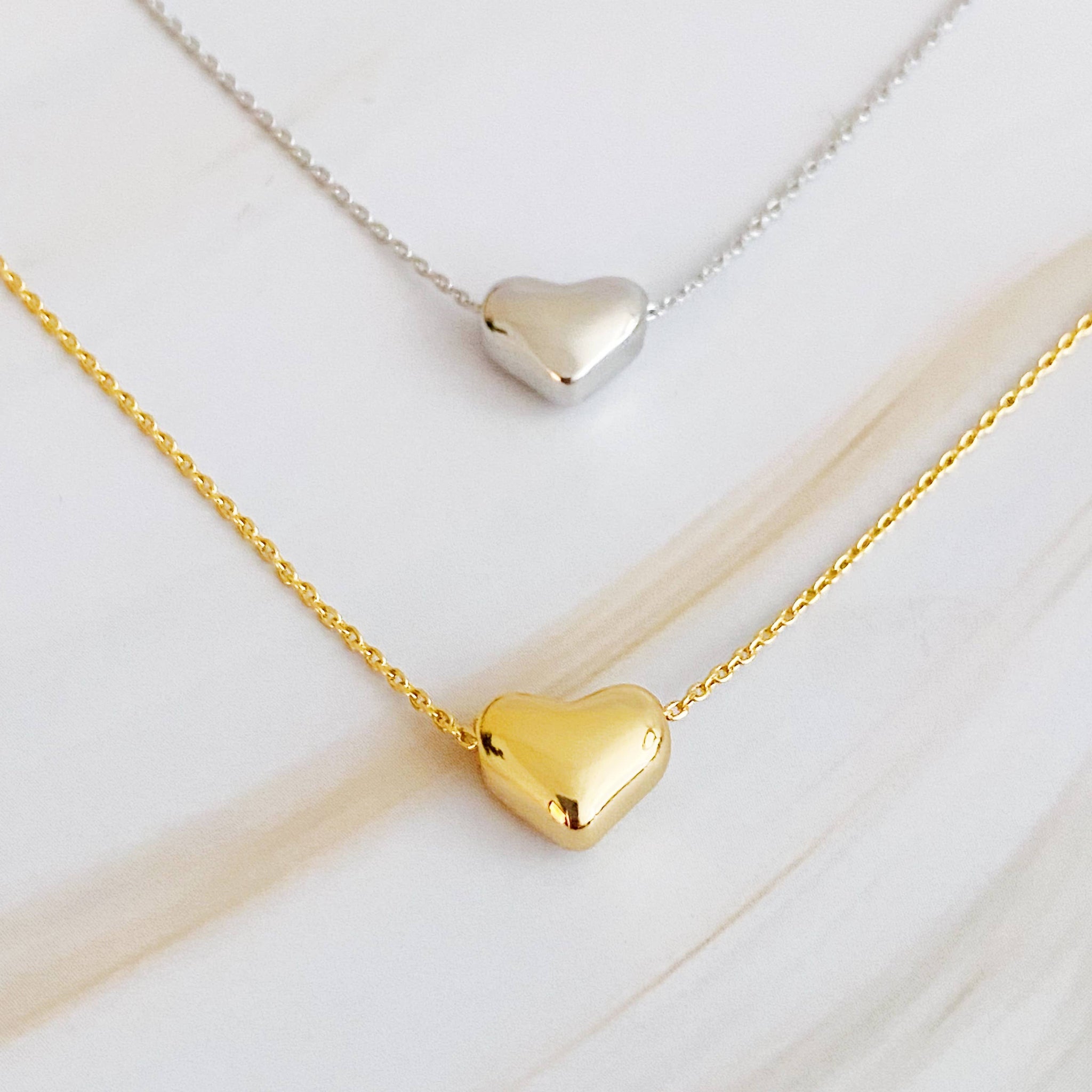 Love Bean Heart Necklace – Gold