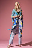 Kew Gardens Watercolor Floral Kimono