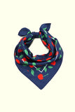 Lightweight Silky Cherry Bandana Scarf