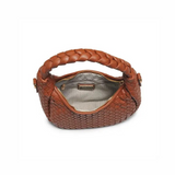 Laken Woven Shoulder Bag Crossbody Light Chocolate Brown