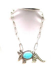 Western Armadillo Chain Necklace | Novelty Boho Southwest Statement Necklace