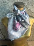 Pastel Blue Lacy Rose Wild Rag