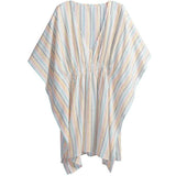 Jessica Lightweight Pin Stripe Swimsuit Cover Up White Multicolor