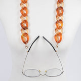 Brown Acrylic Link Chain Sunglasses Strap