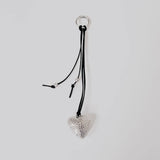 With Love Heart Bag Charms Silver