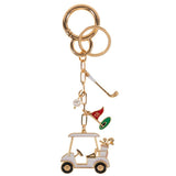 Golf Cart Charms Bag Charm Keychain