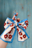 Coquette Blue Scarf Bow Purse Charm