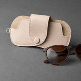 Black Leather Neck Hanging Glasses Case | Portable Eyewear Case