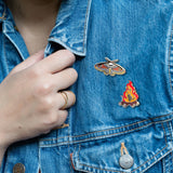 Death’s-Head Hawkmoth Hard Enamel Pin – Gold Tone
