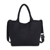 Sky's The Limit Medium Woven Neoprene Tote Black