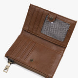 Zara RFID Zip-Top Snap ID Holder Card Wallet Charcoal Grey