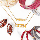 Texas Collegiate Nameplate Necklaces GIGEM Aggies