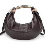 Carrie Vegan Leather Crossbody Dark Espresso Brown Gold